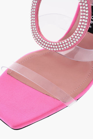 Pvc and Satin HOYA Mules with Decorative Rhinestone Detail 10,5cm