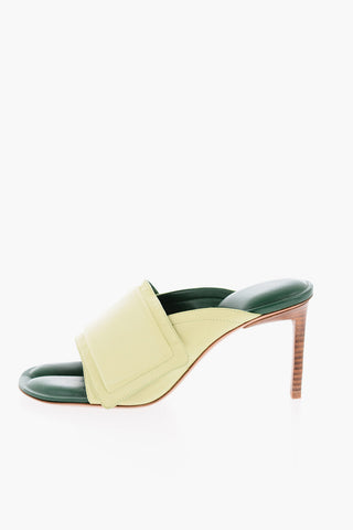 Stiletto Heel Leather Mules 8.5cm