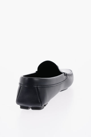 Leather Loafers with Frontal Tag