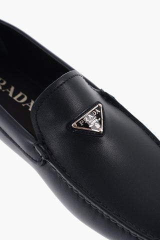 Leather Loafers with Frontal Tag
