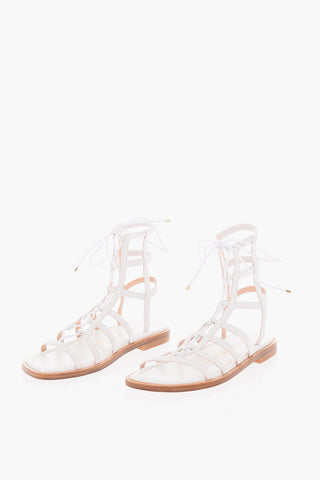Sandali Gladiatore KORA in pelle con Punta Quadrata