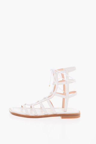 Sandali Gladiatore KORA in pelle con Punta Quadrata