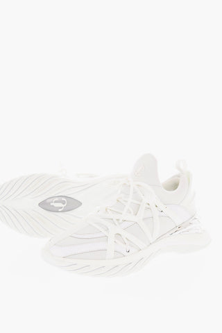 Sneakers COSMOS in Pelle e Neoprene con Dettaglio Argentato a Contrasto