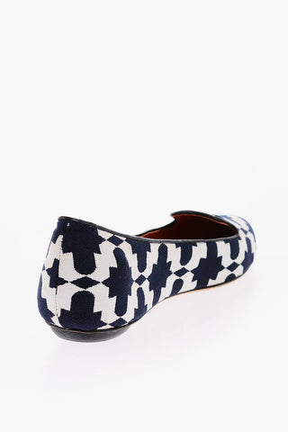 Two-Tone Jacquard Ballet Flats