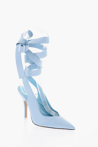 Pumps Slingback VENUS Lace-Up in Pelle 12cm
