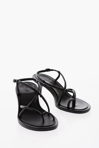 Lace-up Ankle Nappa Thong Sandals 9cm