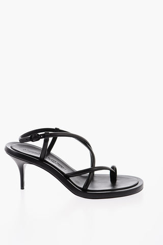 Lace-up Ankle Nappa Thong Sandals 9cm