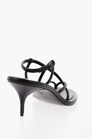 Lace-up Ankle Nappa Thong Sandals 9cm