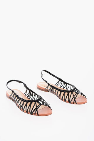 Braided Leather Open Toe Sandals