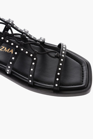Sandali Gladiatore KORA in Pelle con Mini Perline All-Over