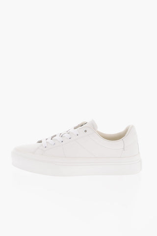 Sneakers Basse CITY LIGHT In Pelle con Monogram Frontale Argentato