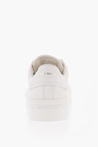 Sneakers Basse CITY LIGHT In Pelle con Monogram Frontale Argentato