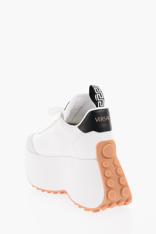 Textured Leather Sneakers with Golden Charm 8,5cm