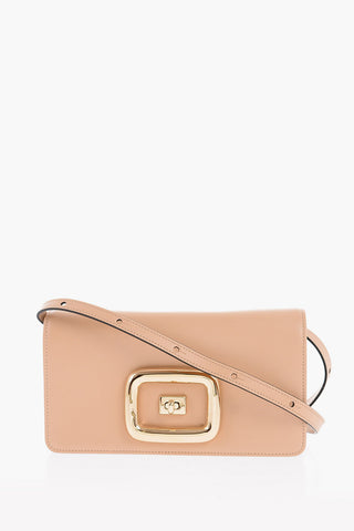 Embossed Logo VIV CHOC Leather Crossbody Bag