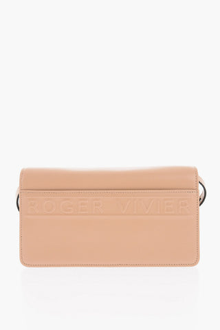 Embossed Logo VIV CHOC Leather Crossbody Bag