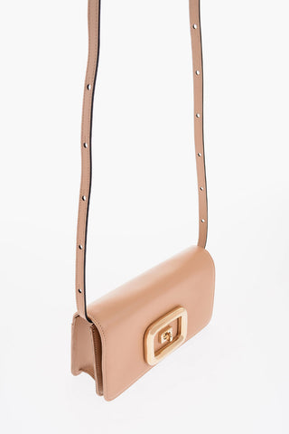 Embossed Logo VIV CHOC Leather Crossbody Bag