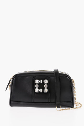 Jewel Buckle WALKYVIV Leather Crossbody Bag