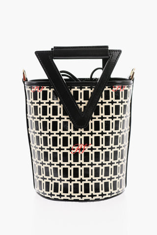 Monogram Handle GRAND VIVIER Leather Bucket Bag
