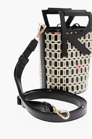 Monogram Handle GRAND VIVIER Leather Bucket Bag