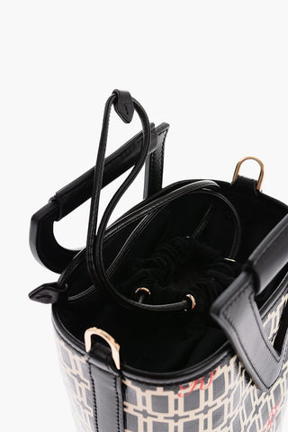 Monogram Handle GRAND VIVIER Leather Bucket Bag