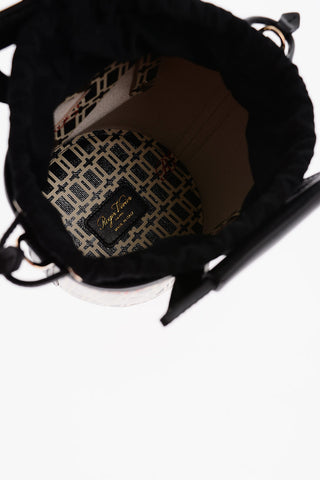 Monogram Handle GRAND VIVIER Leather Bucket Bag
