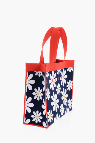 Floral Patterned DAISY Canvas Tote Bag