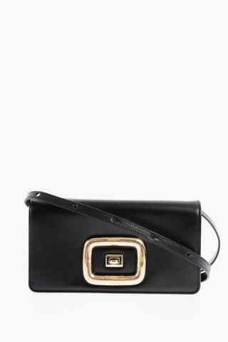 Embossed Logo VIV CHOC Leather Crossbody Bag
