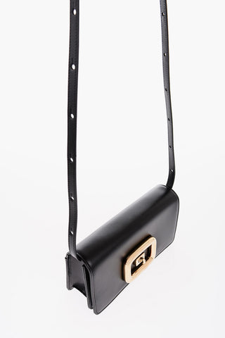 Embossed Logo VIV CHOC Leather Crossbody Bag