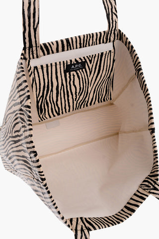 Logoed Zebra Pinted LAURE Shopping Bag