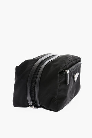 Beauty Case in Nylon con Logo e Tasche Esterne