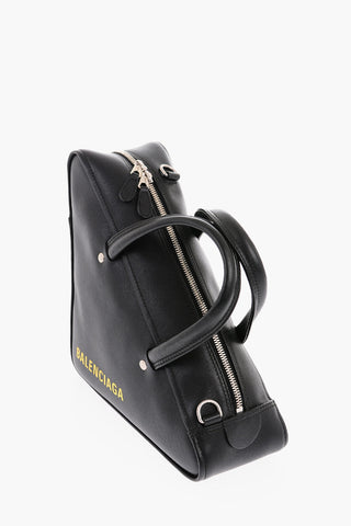 Removable Shoulder Strap TRIANGLE Leather Handbag