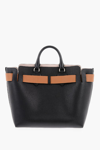 Embossed Leather THE BELT Handbag with Inner Compartment