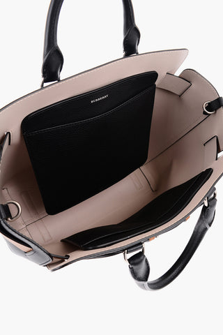 Embossed Leather THE BELT Handbag with Inner Compartment