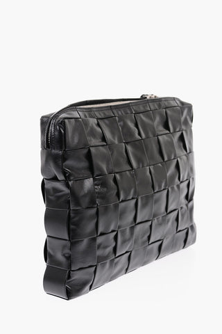 Soft Woven Leather Business Bag with Internal Zip Compartment