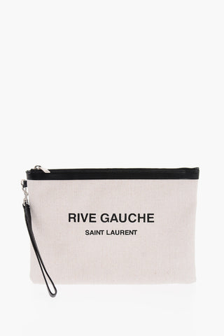 Pochette RIVE GAUCHE in Tela Gesso