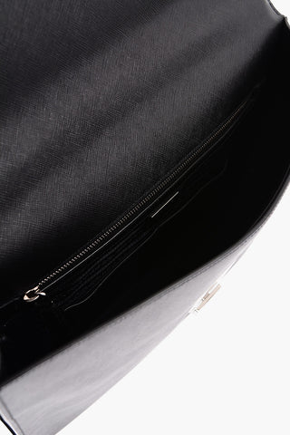 Logoed Leather Business Bag with Magnetic Closure