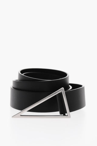 Leather Belt with TRIANGLE Buckle