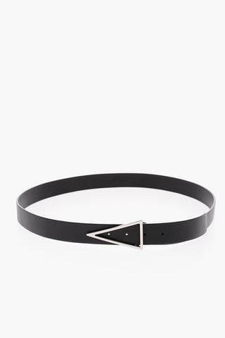 Leather Belt with TRIANGLE Buckle