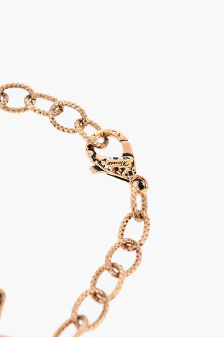 Burnished Brass Bracelet with Gemstone