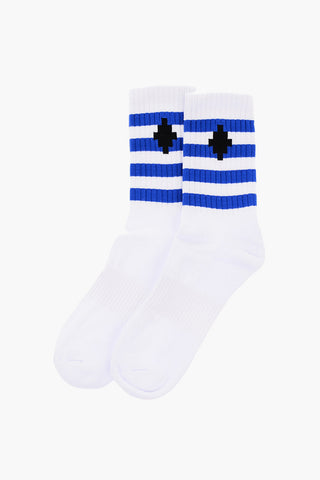 Stretchy Cotton CROSS STRIPE SHORT CROSS Socks
