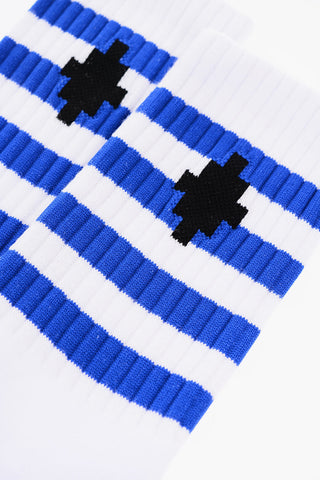 Stretchy Cotton CROSS STRIPE SHORT CROSS Socks