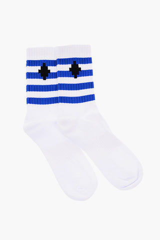 Stretchy Cotton CROSS STRIPE SHORT CROSS Socks