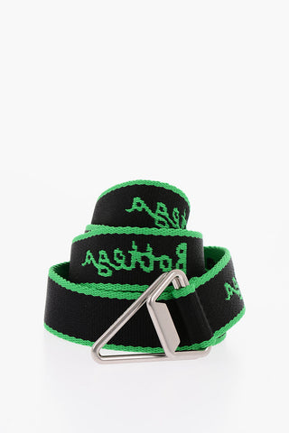 Jacquard Belt with Contrasting Logo 30mm