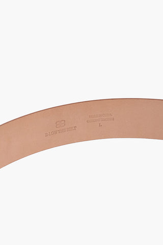 Leather KENNEDY Belt with Gold-toned Hardware