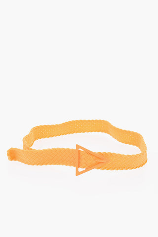 Braided Rubber Belt with Triangular Buckle 40mm