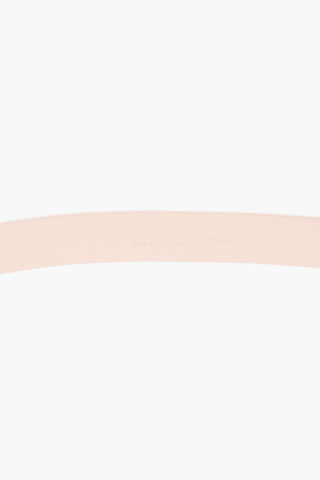 Leather Belt with Gold-toned TRIANGLE Buckle