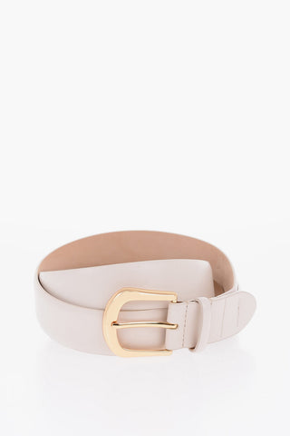 Leather KENNEDY CORSET Crossover Double-strap Belt with Gold-toned Buckle