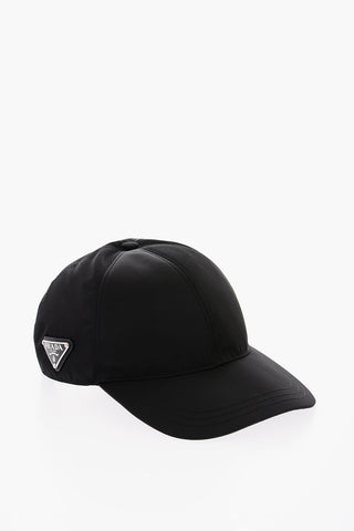 Cappello da Baseball in Re-nylon con Placca Logo Laterale