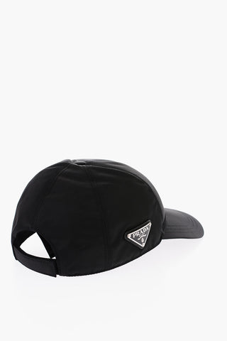 Cappello da Baseball in Re-nylon con Placca Logo Laterale