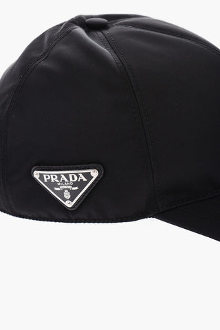Cappello da Baseball in Re-nylon con Placca Logo Laterale